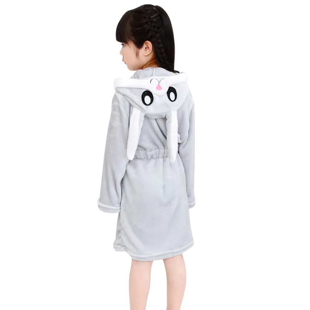 

Baby Sleepwear Clothes Baby Boys Girls Kids Bathrobe Cartoon Dinosaur Hooded Towel Pajamas Clothes Kids Clothing