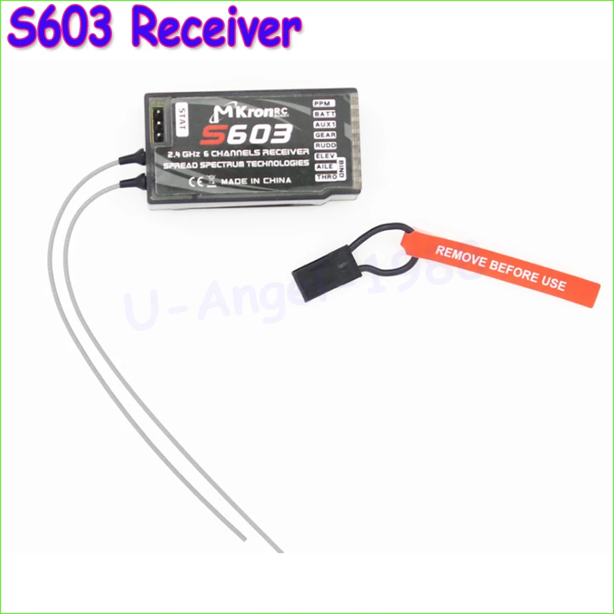 1pcs 2.4GHz S603 Digital Spread Modulation 6CH S603 Receiver For DX6i JR DX7 JR RC Helicopter Plane Wholesale Dropship