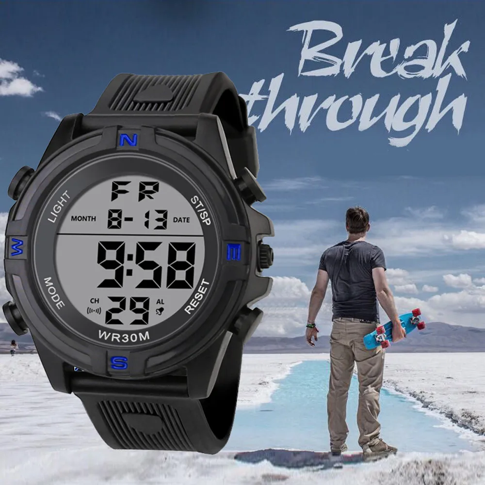 Sports Watch Men Analog Digital Military Silicone Army Sport LED Waterproof Wrist Watches Men  Masculino For Gifts Sports Watch Men Analog Digital Military Silicone Army Sport LED Waterproof Wrist Watches Men  Masculino For Gifts