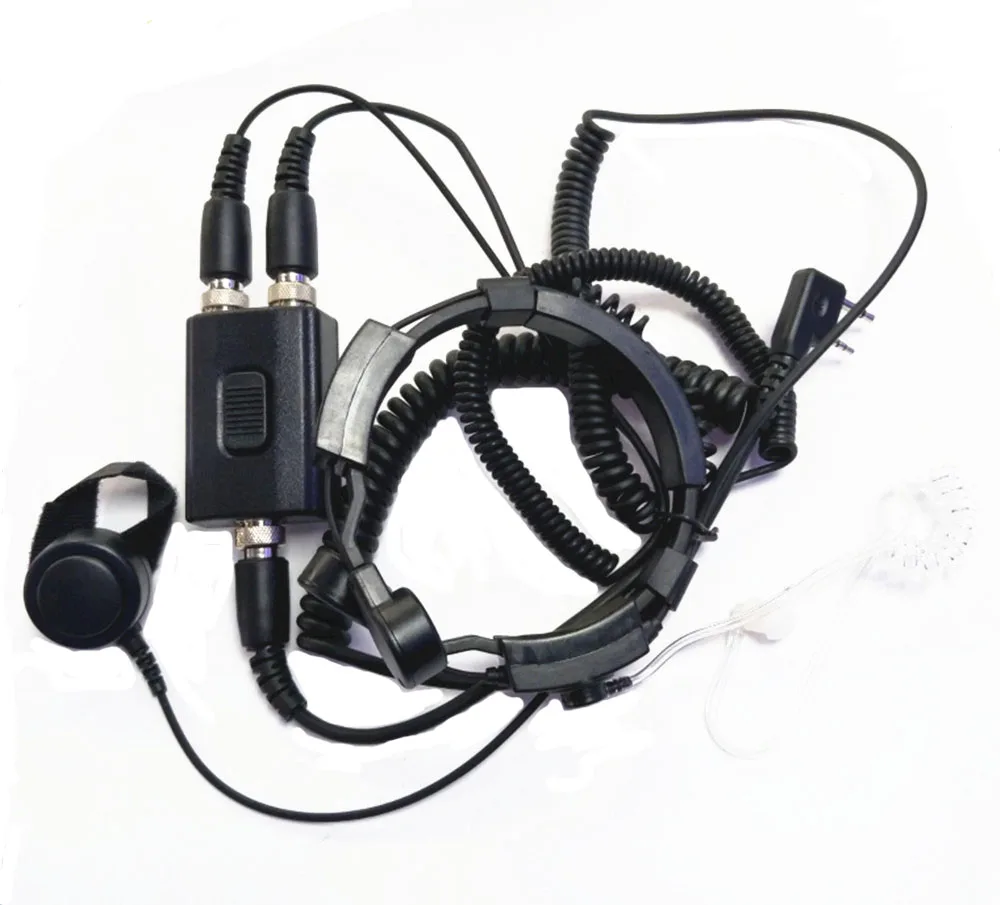 Новая гарнитура PTT VOX Baofeng UVB6 UV82 UV5R наушники с шумоподавлением 2 способа радио наушники - Цвет: black