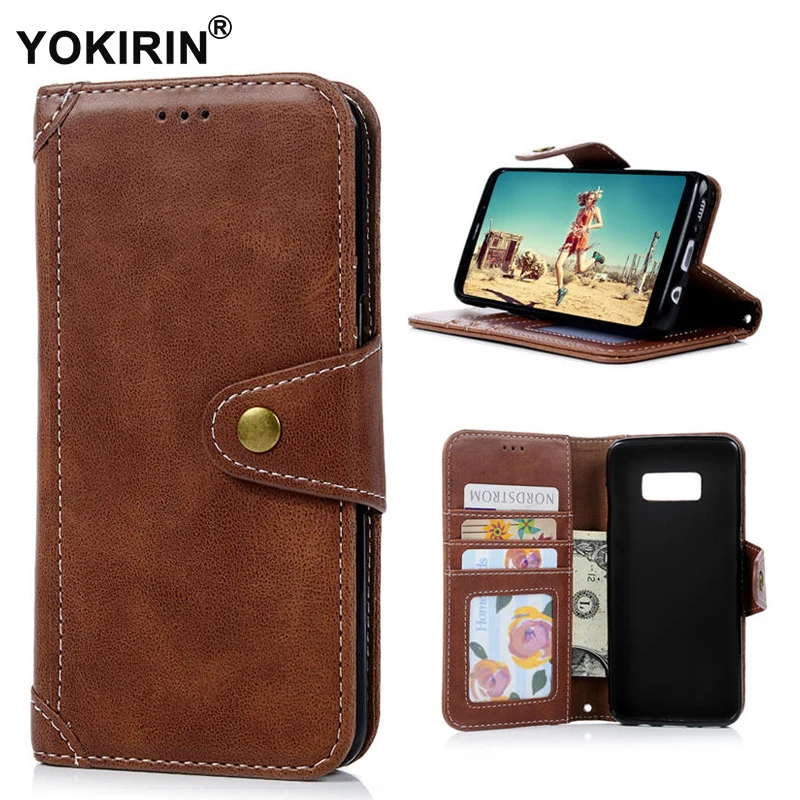 YOKIRIN Leather Case Phone Bag PU Flip Cover Stand Wallet Pouch For Samsung Galaxy S8 Plus S7 Edge S6 S5 A3 A5 J5 2017 2016 | Мобильные