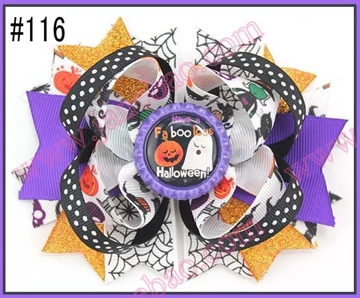 free shipping 250pcs halloween boutique hair bows ...