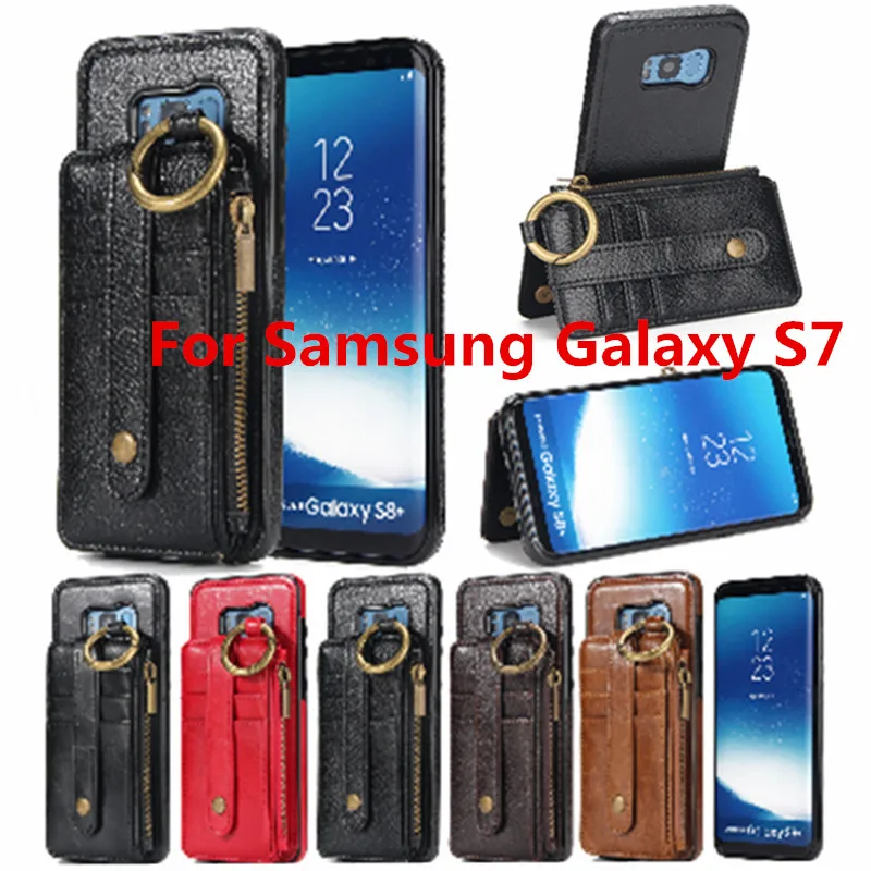 Atten новый список чехол для samsung Galaxy S7 Awaist молния кошелек с двух одна кожаная куртка