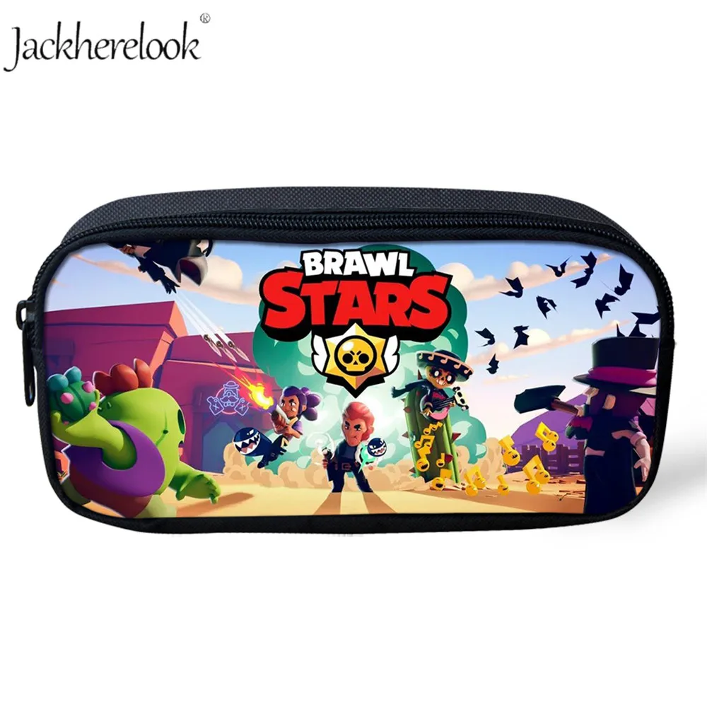 

Jackherelook Game Brawl Stars Print Cartoon Kids Student Pencil Bag for Children Makeup Bag Cosmetic Cases School Pencil Cases