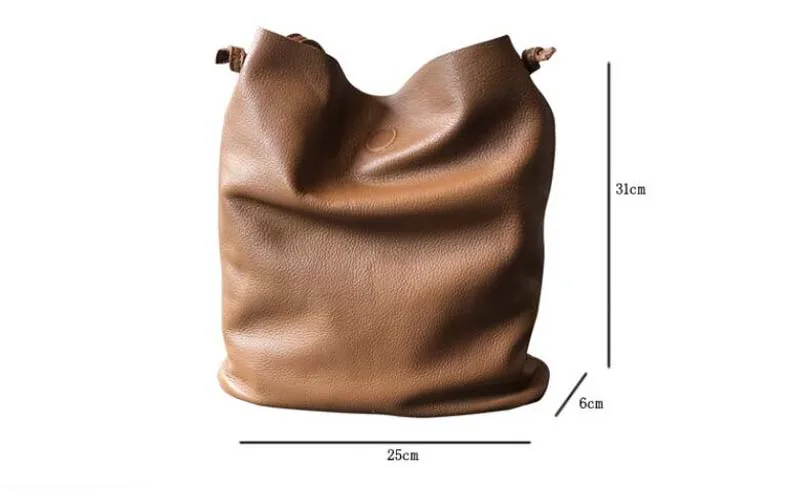 Повседневная сумка через плечо для женщин Винтажная большая емкость мягкая сумка из натуральной кожи простые дизайнерские женские сумки роскошная сумка-мешок
