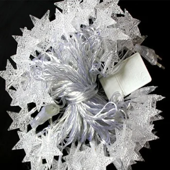 

10 m led decorative string lights flashing 220v LED pentacle star lawn garden Christmas lights outdoor festoon lights
