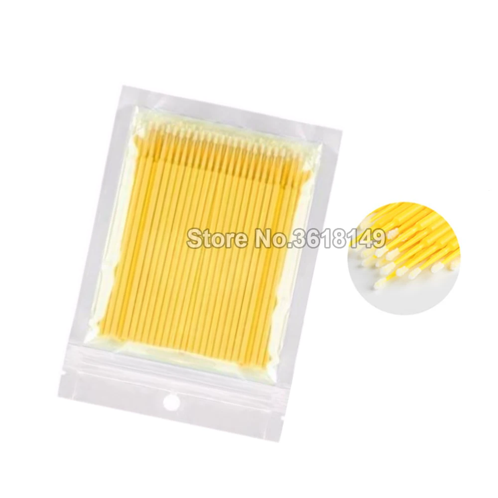 1000cs Disposable MicrBrush Makeup Brushes Micro Masacra Brush Eyelash Extension Cotton Swab Lash Removing Tool Applicators