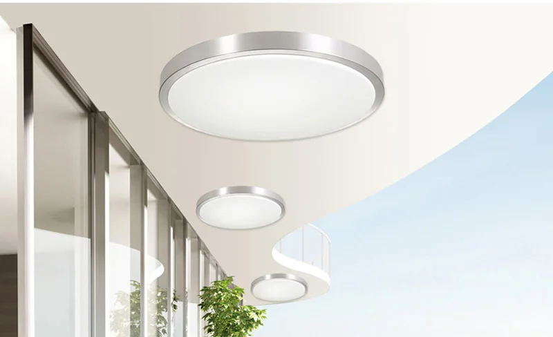 Потолочный светильник круглый алюминий+ акрил Высокая яркость Современная гостиная спальня потолочный светильник светодиодный чип не нужно водить