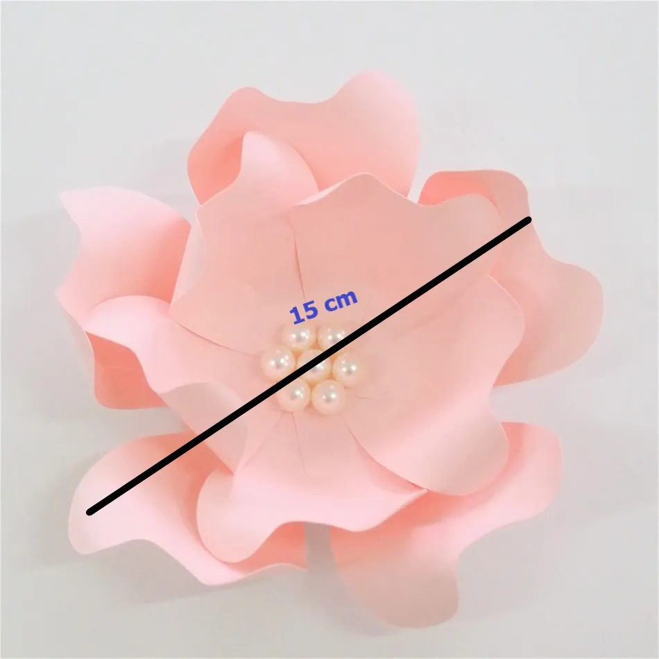 DIY Large Rose Giant Paper Flowers 15CM For Wedding Backdrops Decorations Paper Crafts Baby Nursery Birthday Wall Decor