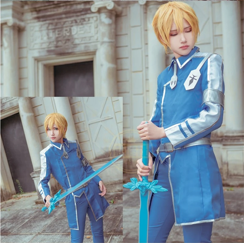 Eugeo sword art онлайн Алисия Аниме Косплей Eugeo синтез 32 костюм Кирито для косплея униформа для мальчиков