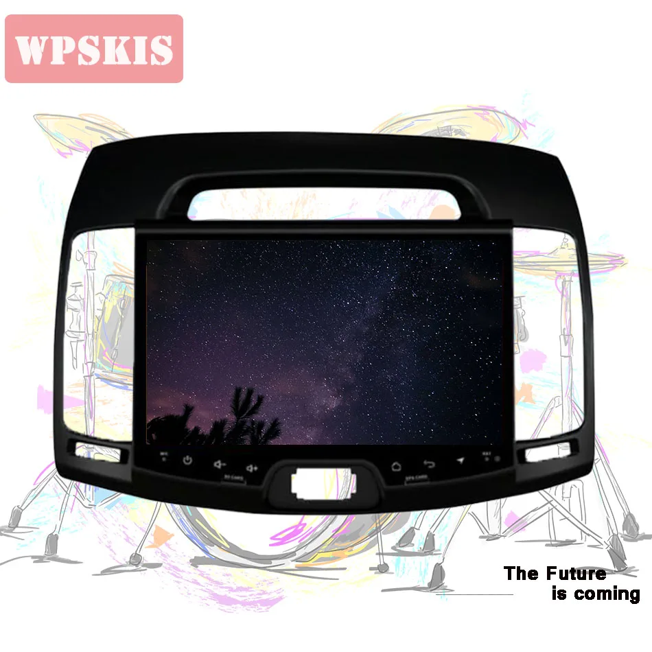 Best Octa Core Android 9.0 4GB ram+64GB rom car dvd player for hyundai elantra 2007-2011 multimedia radio gps tape recorder Head Unit 1