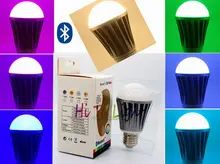 E27 7.5W bluetooth led bulb lamp AC100-240V colorful + warm white smart phone home products