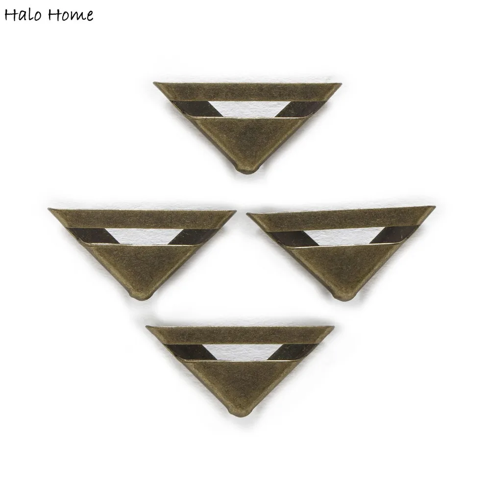

50 Piece Antique Bronze Plated Hollow Book Scrapbooking Metal Corner Protectors Albums Folders Box Bags 24x17mm(7/8"x 5/8")