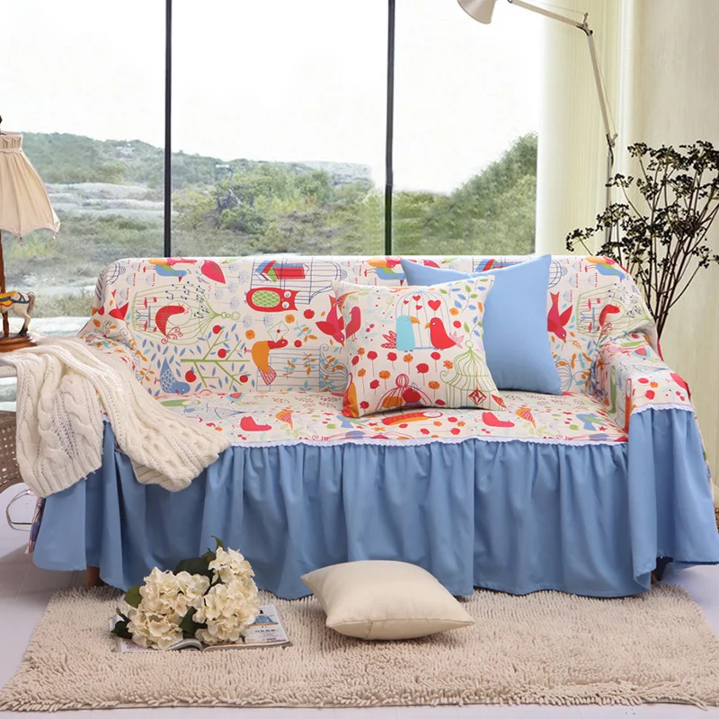 TheMis high grade Cotton Canvas sofa cover linen cloth sofa towel Double seat cover for sofa