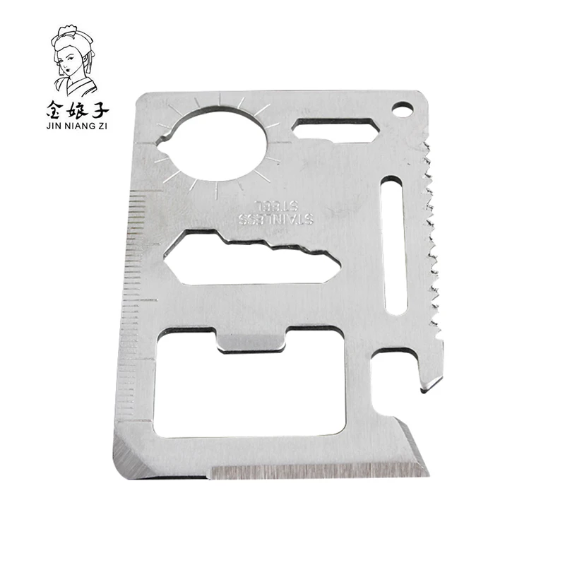

11 in 1 Swiss Card Multi Pocket Card Knife Tool Multi-purpose Universal Life Saving Card Outdoor Camping Survival Knife DAF011