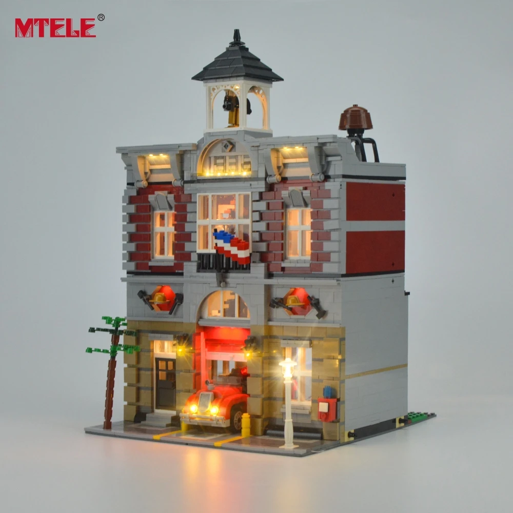 MTELE бренд светодиодный светильник комплект для 10197 пожарной станции|toys for|lego city