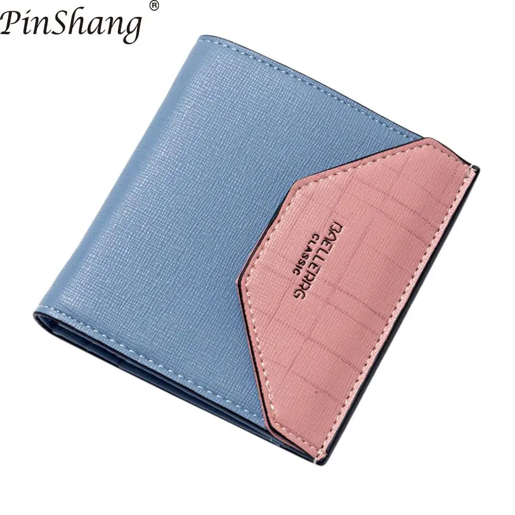 

PinShang Fashionable Wallet Mini Female Short-Length Wallet Cross Pattern Hasp Design Change Purse Gift Purses and Wallets ZK25