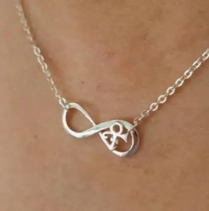 

10pcs Infinity with Mini prince symbol necklace