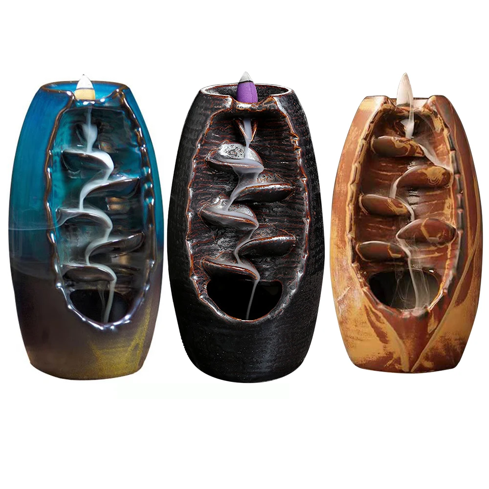 Горелка для благовоний с обратным потоком, креативный Декор для дома, керамический держатель для благовоний с водопадом, горелка для благовоний, для использования в домашних условиях, Прямая поставка