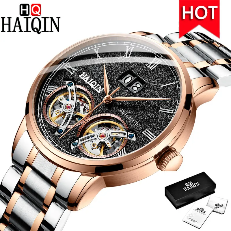 HAIQIN Men's Watches Watch Men 2019 New Luxury Waterproof Fashion/Automatic/Mechanical/Gold/Military/Watch Men Montre Homme 