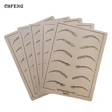 Практическая кожа 10 шт. для бровей Тату для практики искусственная мягкая кожа кожи постоянный макияж с микроволокном татуировки аксессуары