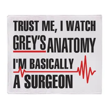 

Greys Anatomy Trust Me Soft Fleece Throw Blanket Soft Flannel Blanket to on for the sofa/Bed/Car Portable Plaids
