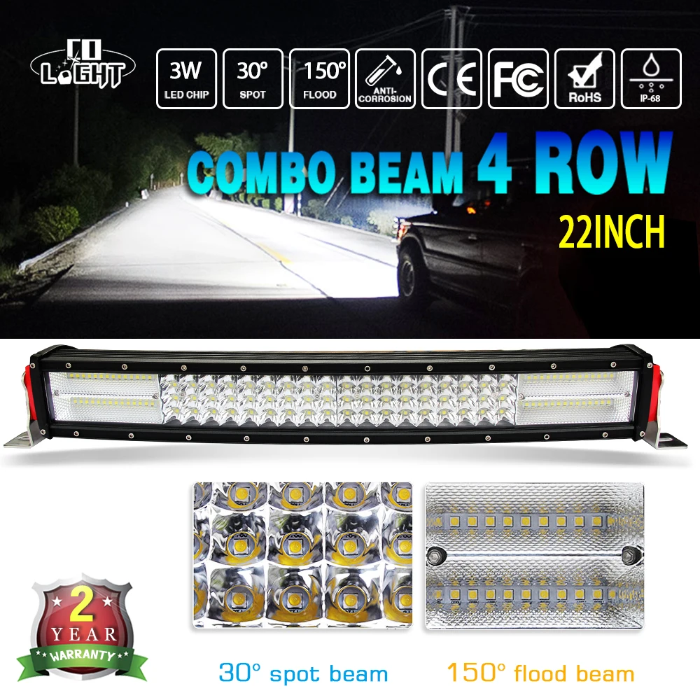 

COLIGHT 8D Led Bar 22 Inch 6000K Led Work Light Bar Combo Auto Driving Light for Off Road Jeep Wrangler Lada Toyota Car styling
