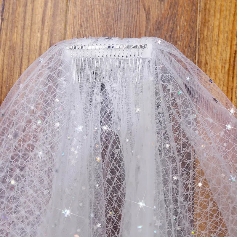 

White Ivory Wedding Veils With Comb white veil brides Veil Fingertip Veil