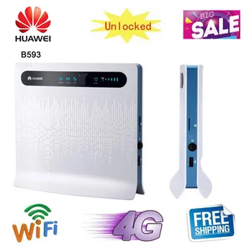 

Original unlocked Huawei B593 B593S-22 100Mbps 4G LTE FDD TDD CPE wifi wireless Router mobile broadband with sim card slot