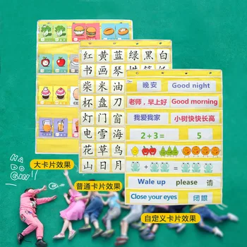 

8-layer Transparent Card Pocket Kindergarten Wall Hanging Bag Literacy Card Bag Hanging Storage Bag Oxford Cloth Learning Aids