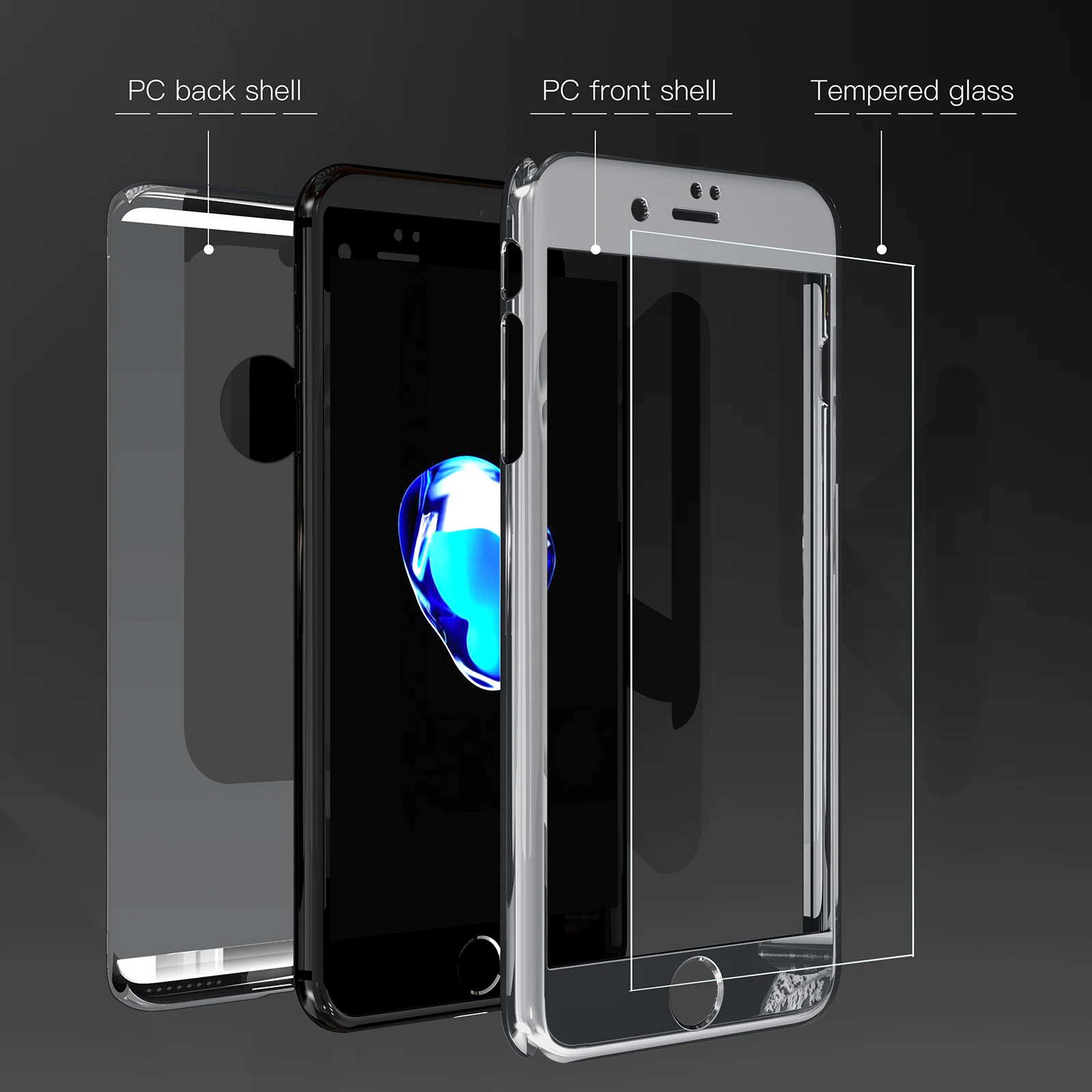 Aliexpress Buy For iPhone 7 Plus Case Jet Black Hybrid 360 Aliexpress Buy For iPhone 7 Plus Case Jet Black Hybrid 360 Degree Full Body Metal Mirror Cover For iPhone 6 6S Luxury Case Temper Glass from
