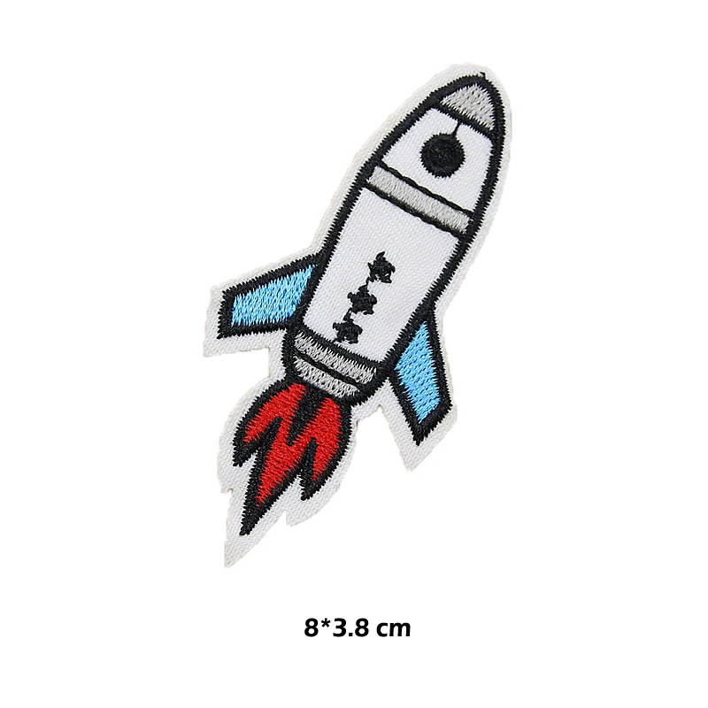 Патчи астронавта для одежды утюжок на патч вышивка Parches Bordados Rocket spacket Planet тканевые
