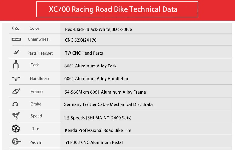 Cyrusher XC700 гоночный дорожный велосипед 700Cx54cm светильник алюминиевая рама 16 скоростей Pro Sports Mans дорожный велосипед двойной механический дисковый тормоз