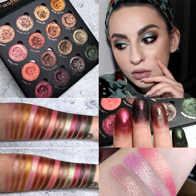 

New Eyeshadow Palette 16 Colors Shimmer Matte Glitter Makeup Palette Nude Smoky Pigment Makeup Eye Shadow Palette Eye Cosmetic