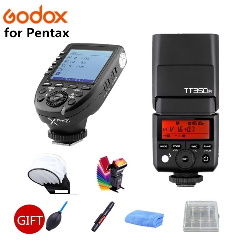 

GODOX Mini TT350P TT350 TTL HSS 2.4GHz Wireless Flash Speedlite XPro-P Trigger for Pentax 645Z K-3II K-1 KP K-50 K-S2 K70 Camera