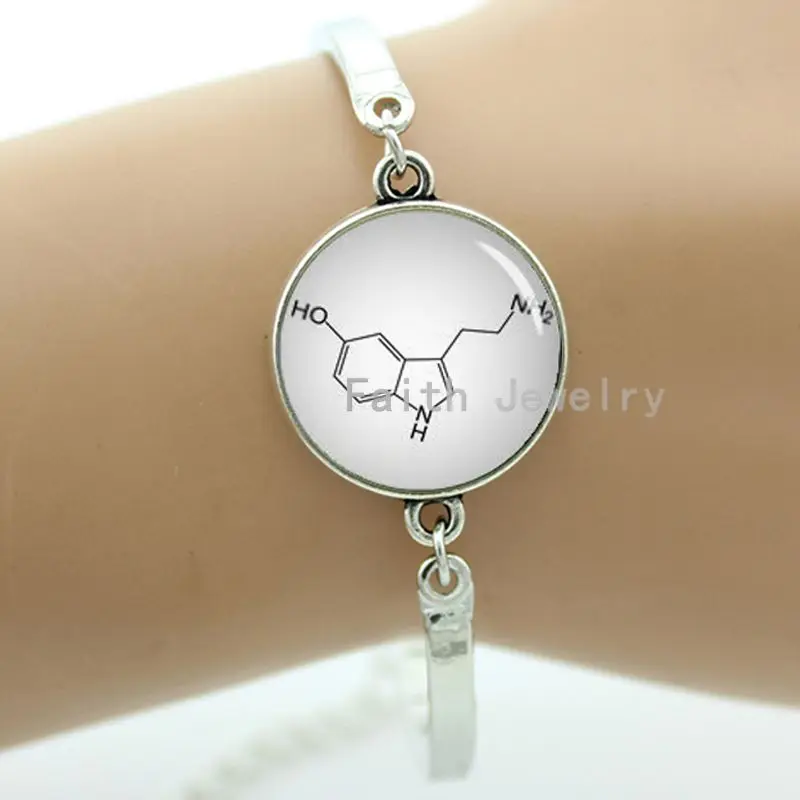 

Fashion handmade jewelry serotonin bracelet vintage biology chemistry chemical formula bracelets teather students gifts T509