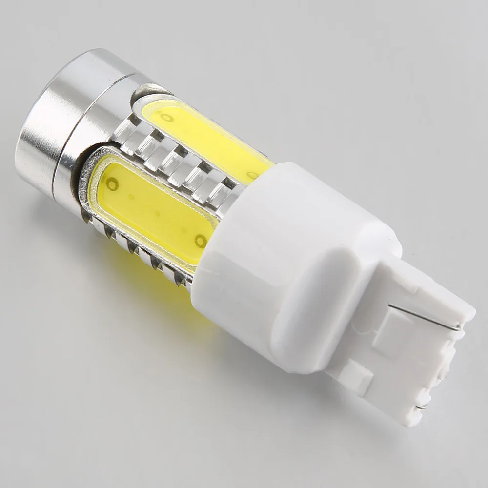 

11W T20 R5 + COB Chip with Lens W21W LED Reverse Lights, Car Backup Light 7440 Tail Lamps Parking Bulbs Free Shipping