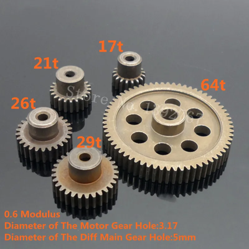 HSP RC части 11184 Металл diff. Основная Шестерня 64T &amp 11189/11176/11184/11119 мотор шестерни 29 T/26