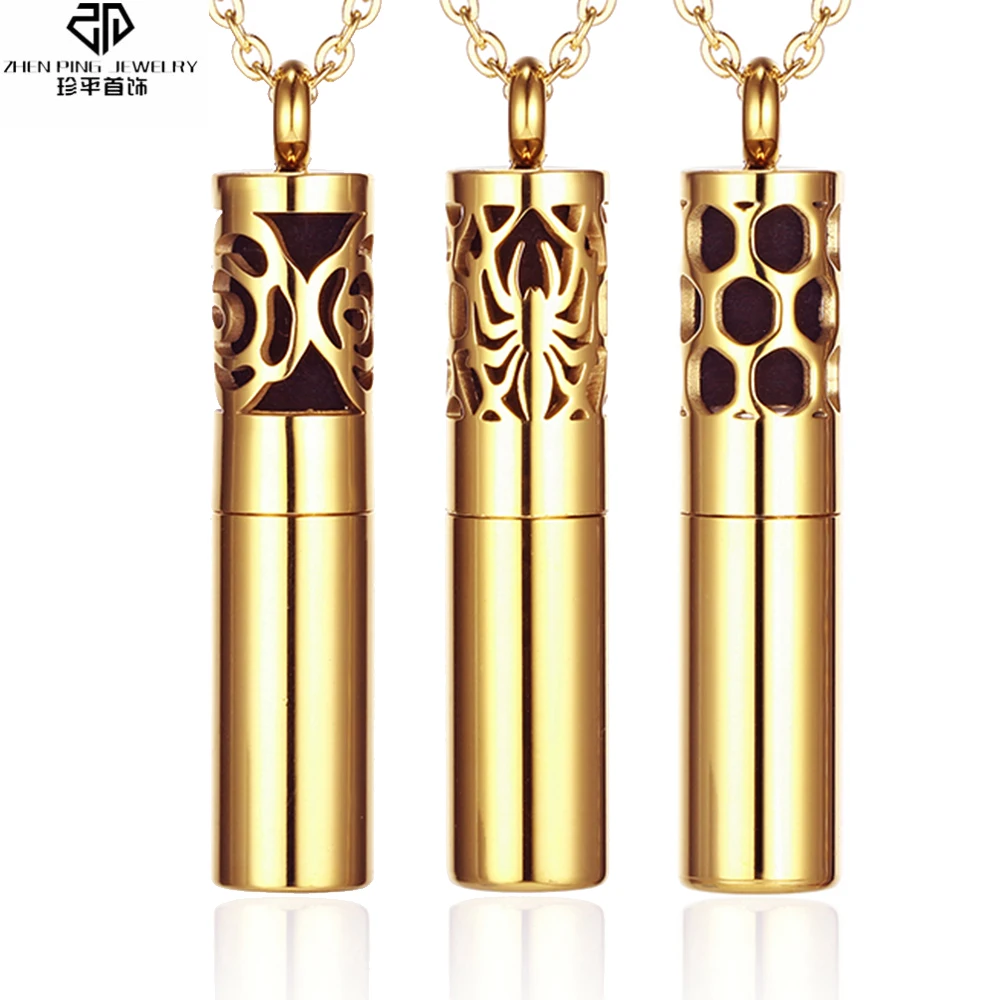 

Stainless Steel Aromatherapy Diffuser Bottle Pendant Rose Gold Color Scent Jewelry Essential Oil Container Perfume Necklace
