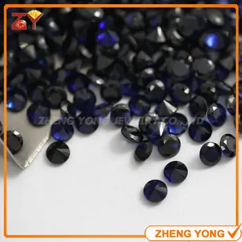 

CR0105 Round Brilliant Cut 4.0mm.34# Blue Lab Created Corundum Stone