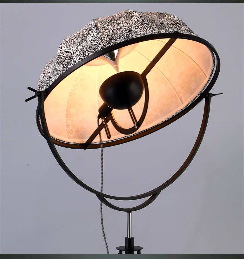 Современные Лофт светодиодные лампы для пола классический напольный свет фотографии свет Регулируемый спутниковой формы фотостудия гостиная стойка для лампы