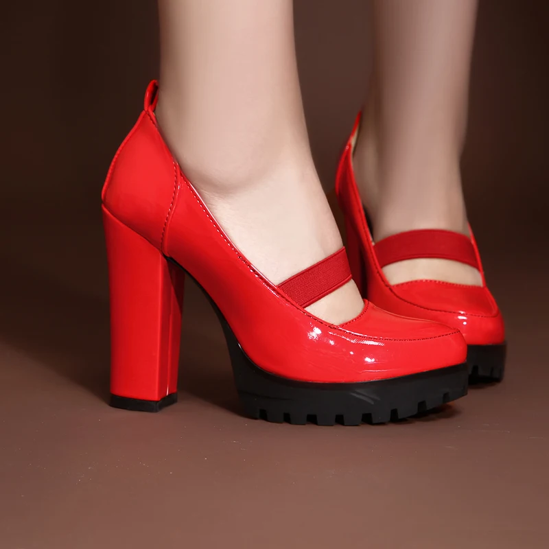SARAIRIS/ элегантные женские туфли-лодочки наивысшего качества на платформе с круглым носком, туфли на высоком квадратном каблуке, женские вечерние туфли-лодочки, женская обувь