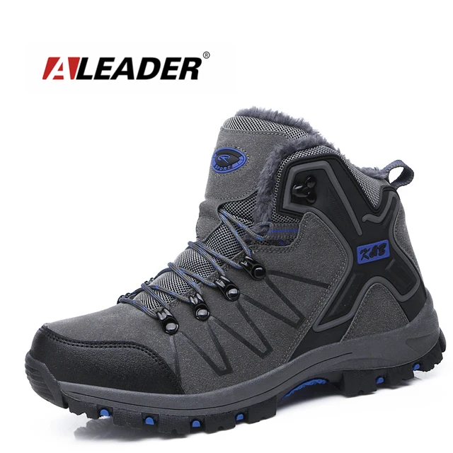 ALEADER Winter Mens Work Boots Warm Comfortable Safety Shoes Non slip Men Waterproof Work Shoes