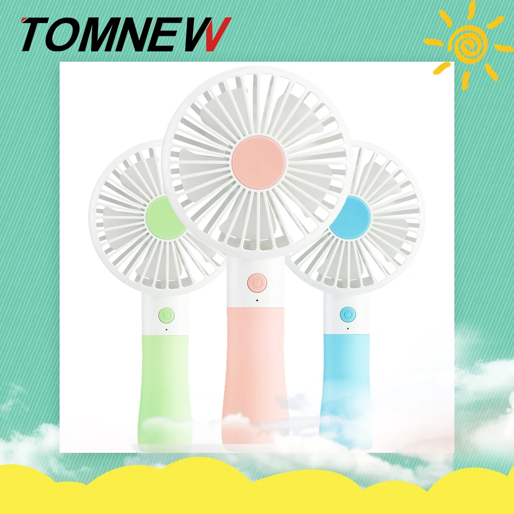 

TOMNEW Portable Mini Fan 2 Speed USB PC Rechargeable Table Hanheld Macaroon Fan For Home Office or outdoors