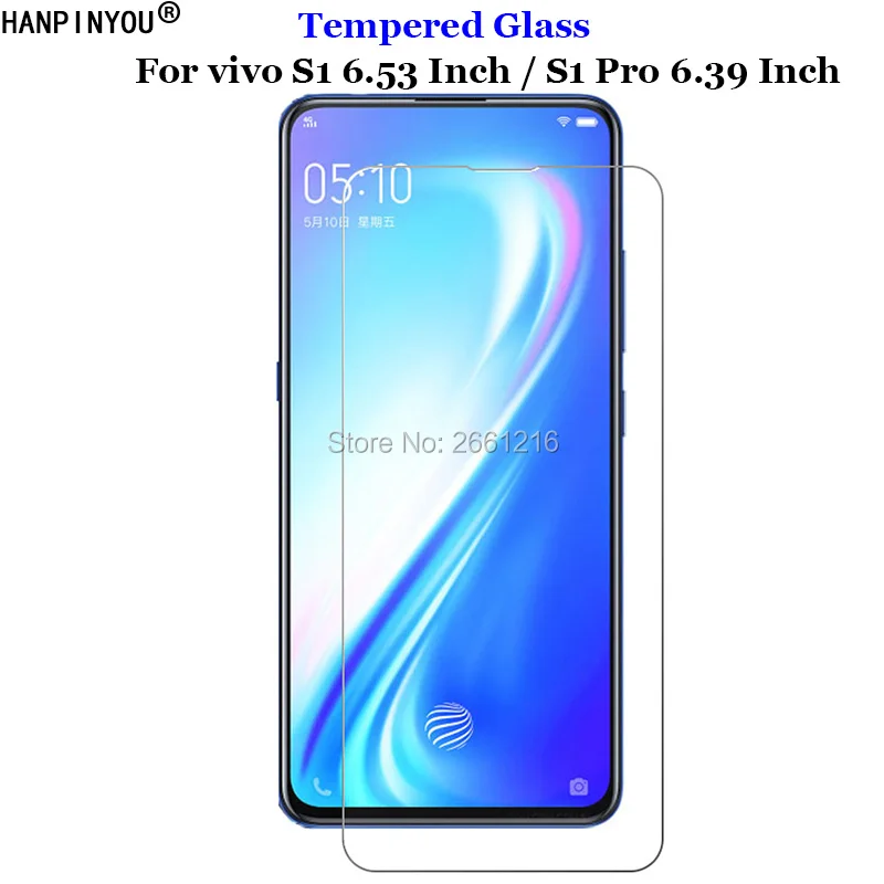 

For vivo S1 6.53" Tempered Glass 9H 2.5D Premium Screen Protector Film For vivo S1 Pro 6.39"