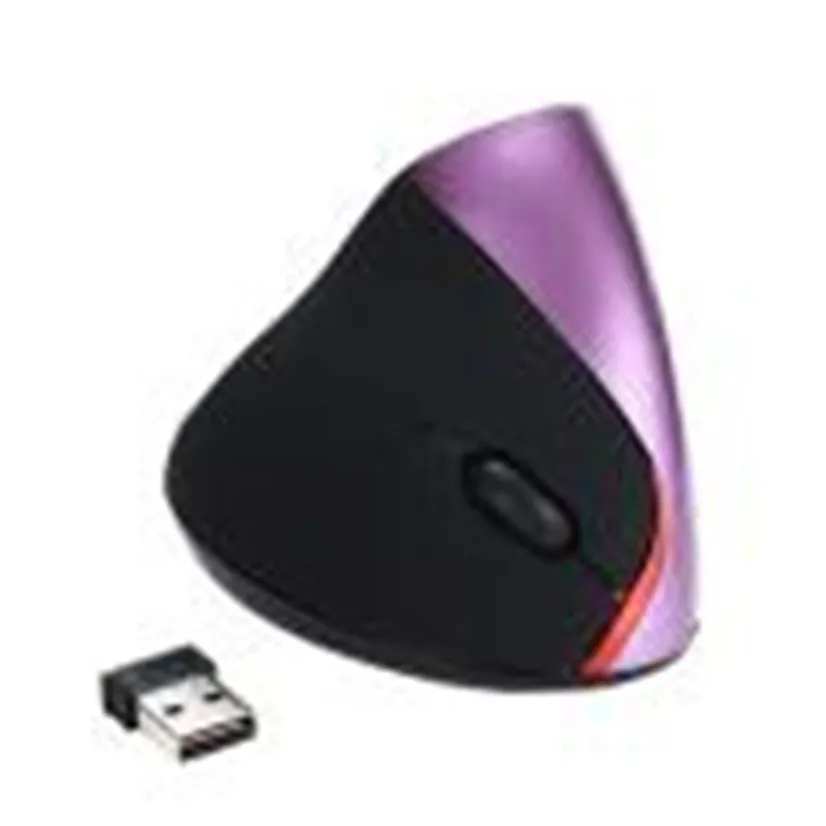 Новая мышь Mosunx, Новая беспроводная мышь 2,4 ГГц, эргономичный дизайн, вертикальная мышь 2400 dpi, USB мыши - Цвет: Purple