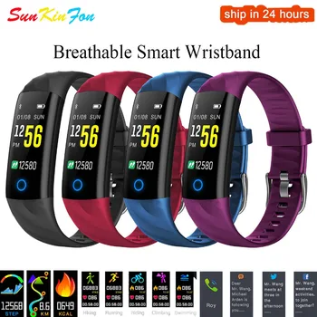 

Smart Breathable Wristband S5 IP68 Waterproof Heart Rate Blood Pressure Oxygen Fitness Tracker Color LCD Smart Band PK Mi Band 3