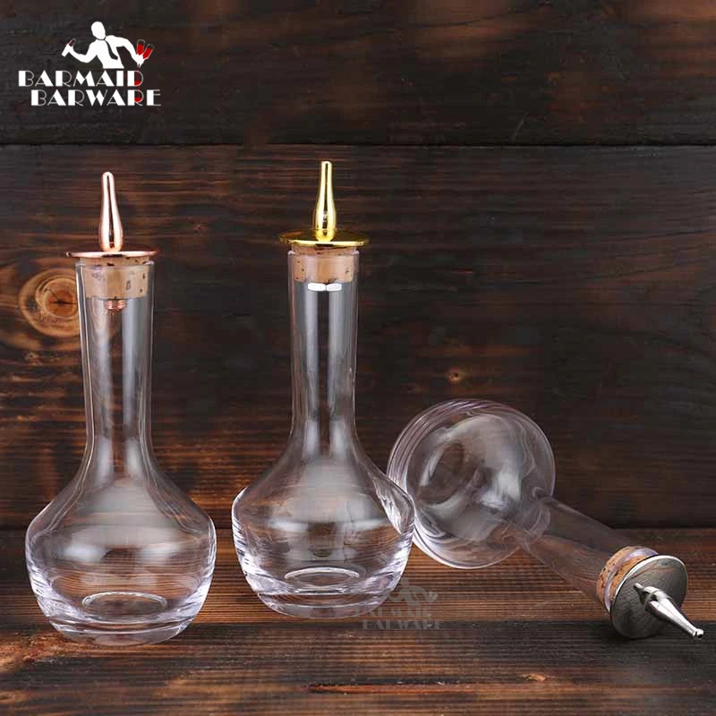 1 Piece 85ml Silver/Copper/Gold Bitters Bottle Glass Bottle Cocktail