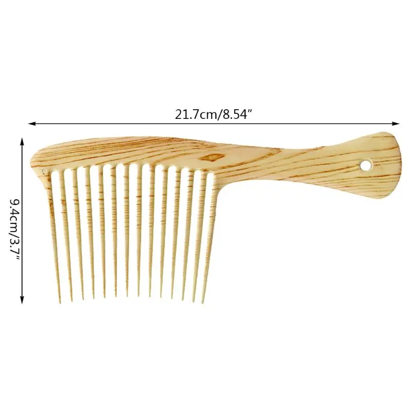1 шт. имитация деревянный большой широкий зубной гребень для волос грабли для домашнего салона парикмахерская расческа инструмент