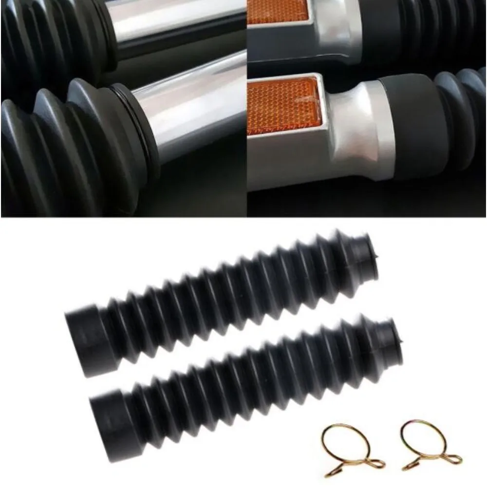 

2Pcs/Set 30mm Universal Motorcycle Rubber Front Fork Cover Gaiters Gators Boots